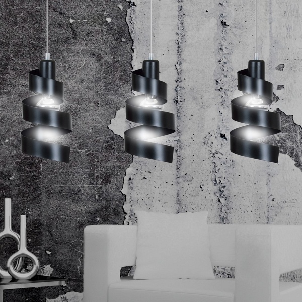 Lampa wisząca SAGA 3 BLACK