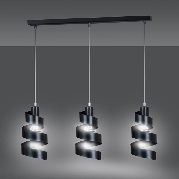 Lampa wisząca SAGA 3 BLACK