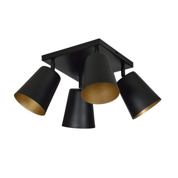 Lampa sufitowa PRISM 4 BLACK / GOLD