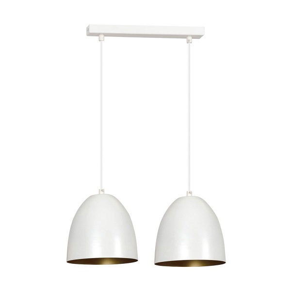 Lampa wisząca LENOX 2 WHITE / GOLD