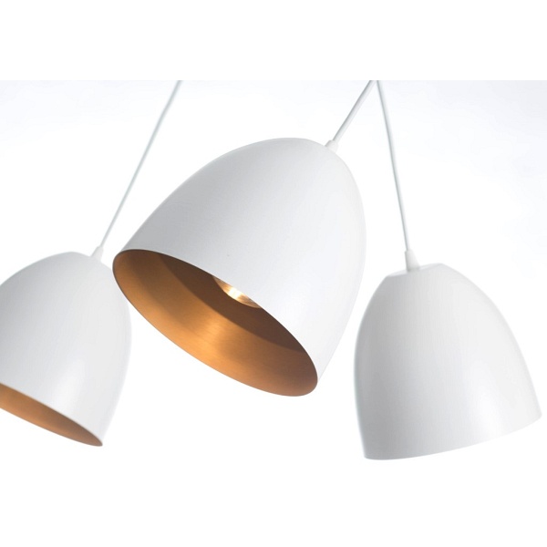 Lampa wisząca LENOX 2 WHITE / GOLD