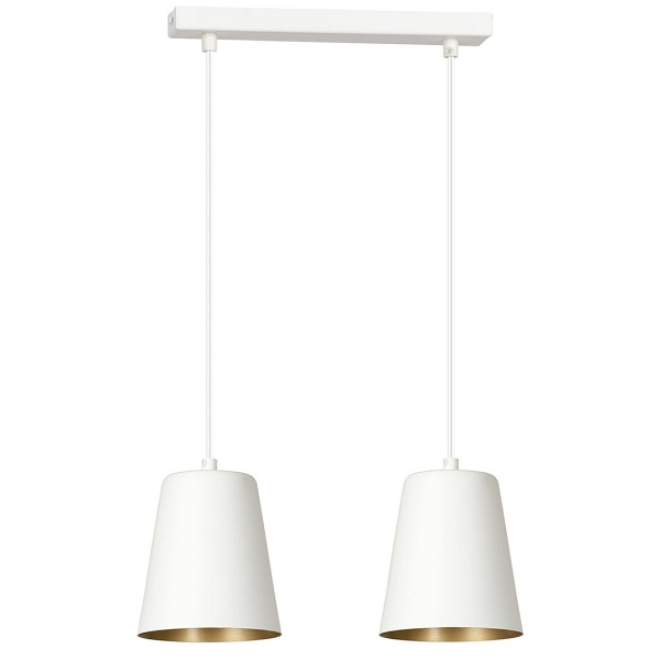 Lampa wisząca MILARGO 2 WHITE / GOLD