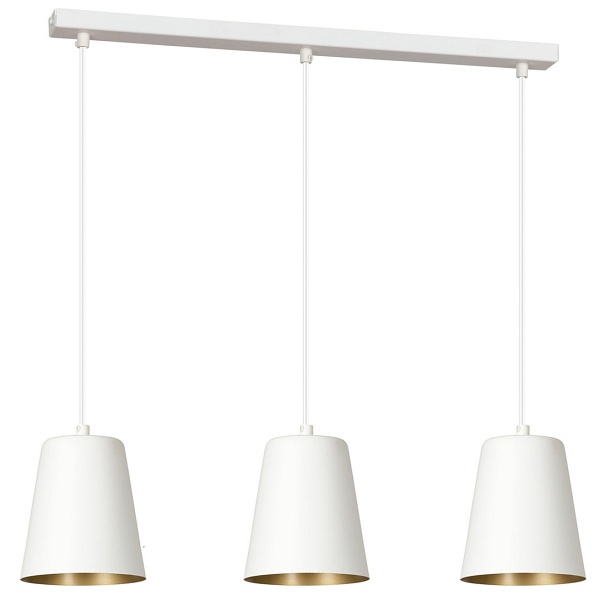 Lampa wisząca MILARGO 3 WHITE / GOLD