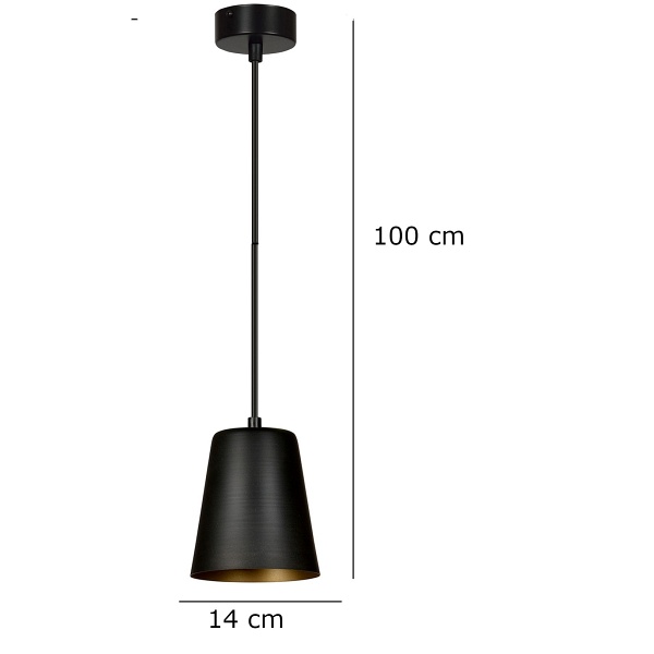 Lampa wisząca MILARGO 1 BLACK / GOLD