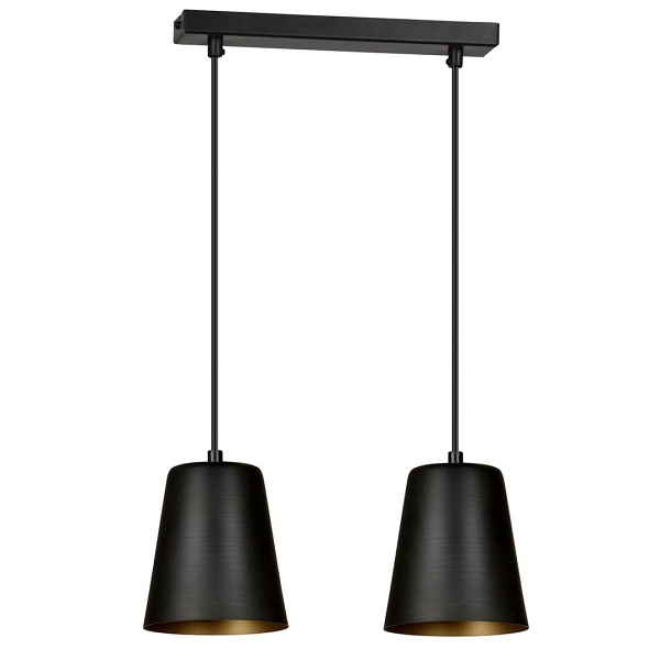 Lampa wisząca MILARGO 2 BLACK / GOLD