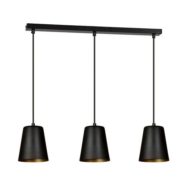 Lampa wisząca MILARGO 3 BLACK / GOLD