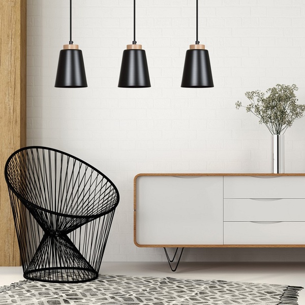 Lampa wisząca BOLERO 3 BLACK - Emibig