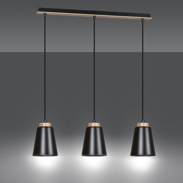 Lampa wisząca BOLERO 3 BLACK
