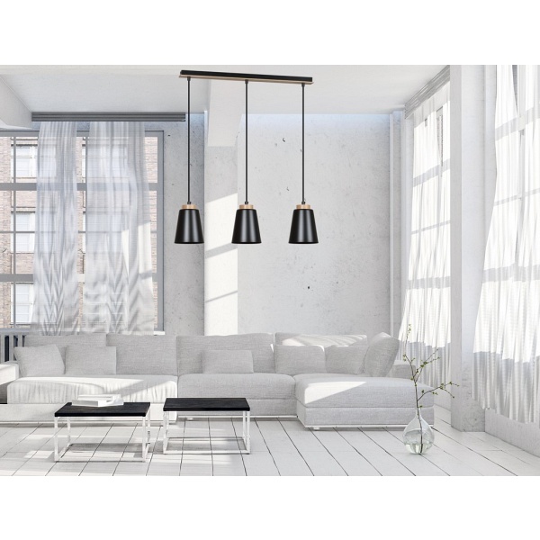 Lampa wisząca BOLERO 3 BLACK