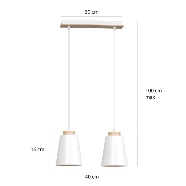Lampa wisząca BOLERO 2 WHITE