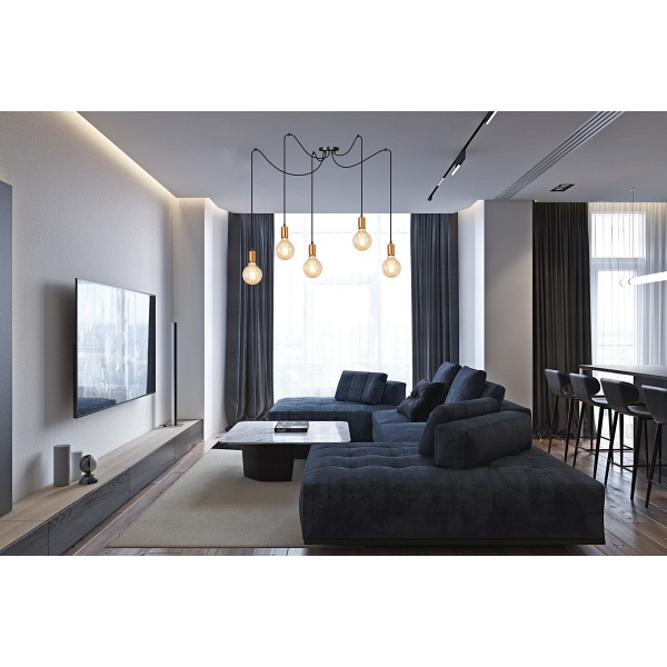 Lampa wisząca SPARK 5 BLACK