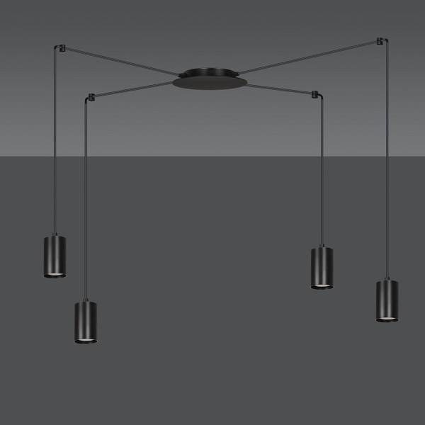 Lampa wisząca TRAKER 4 BL/BLACK - Emibig