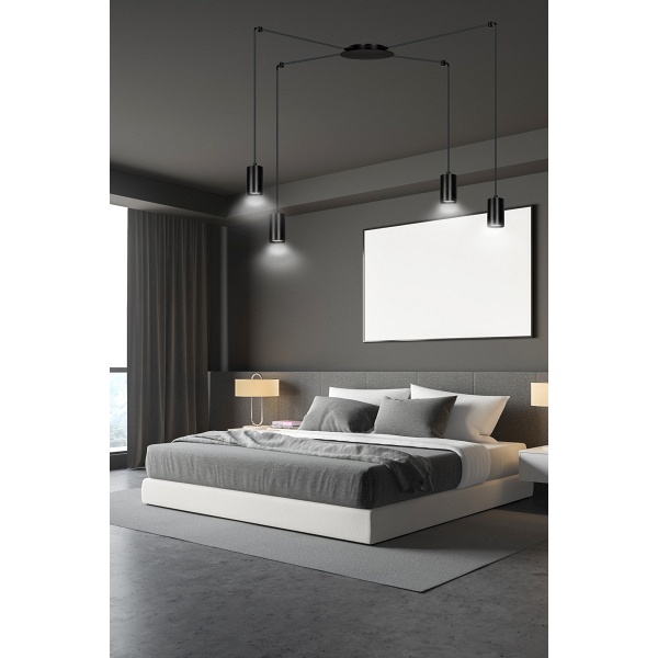 Lampa wisząca TRAKER 4 BL/BLACK