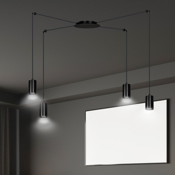 Lampa wisząca TRAKER 4 BL/BLACK