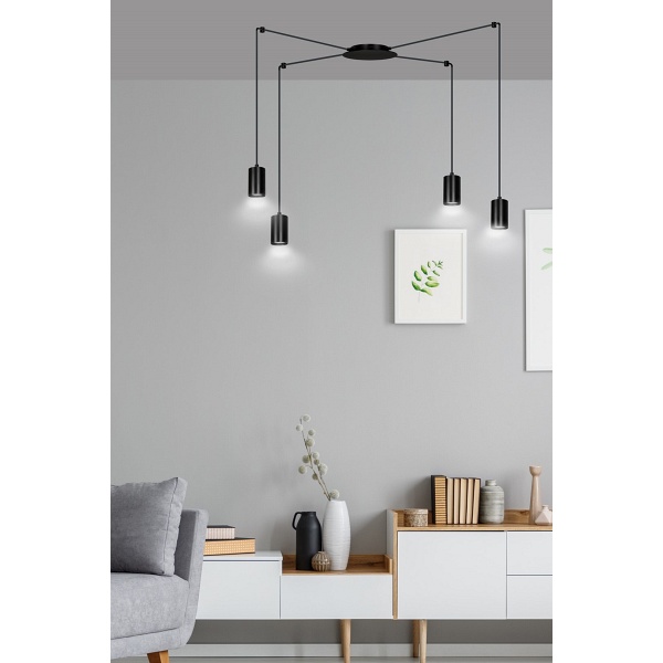 Lampa wisząca TRAKER 4 BL/BLACK
