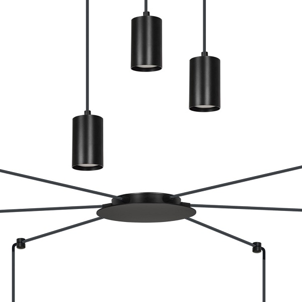 Lampa wisząca TRAKER 6 BL/BLACK