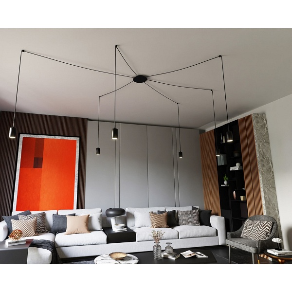 Lampa wisząca TRAKER 6 BL/BLACK