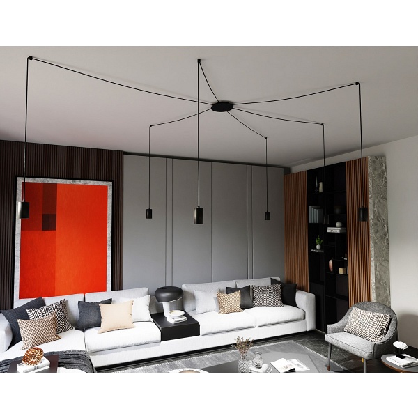 Lampa wisząca TRAKER 6 BL/BLACK