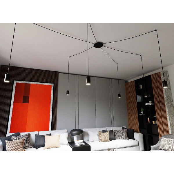 Lampa wisząca TRAKER 6 BL/BLACK