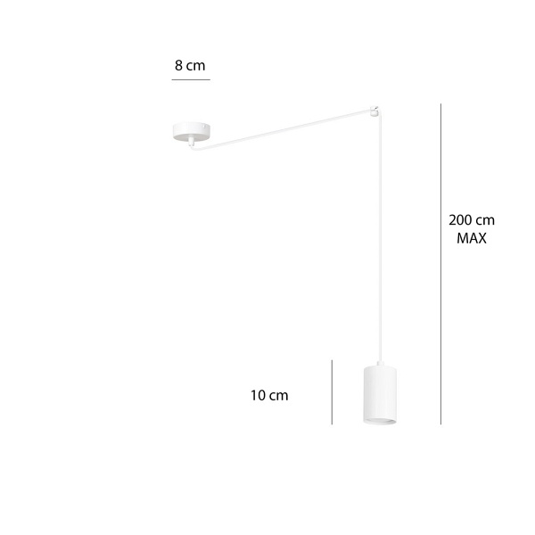 Lampa wisząca TRAKER 1 WH/WHITE