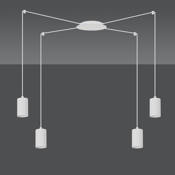 Lampa wisząca TRAKER 4 WH/WHITE - Emibig