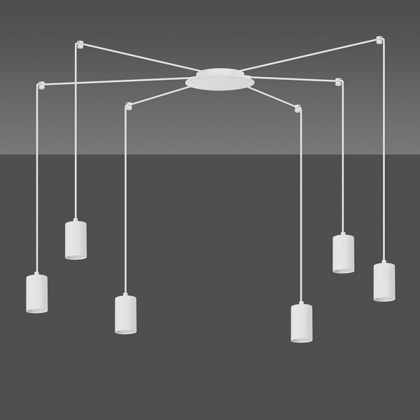 Lampa wisząca TRAKER 6 WH/WHITE - Emibig