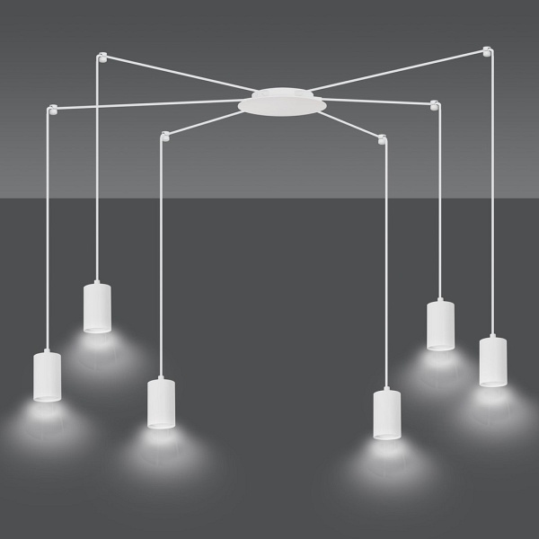 Lampa wisząca TRAKER 6 WH/WHITE