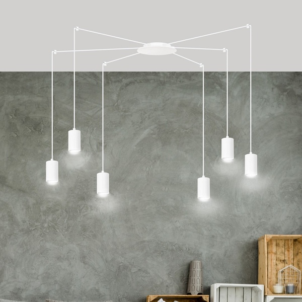 Lampa wisząca TRAKER 6 WH/WHITE