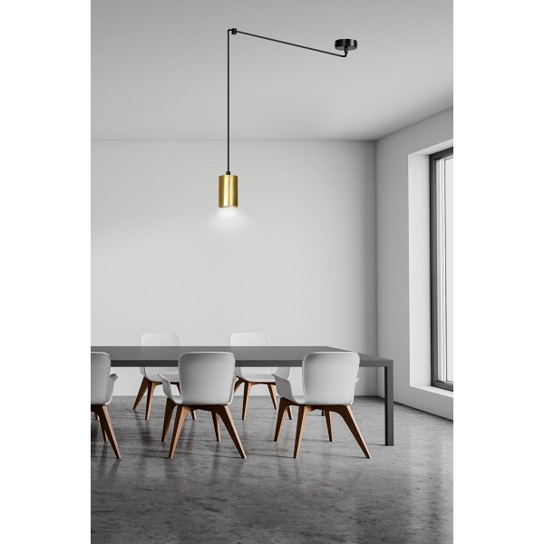 Lampa wisząca TRAKER 1 BL/GOLD