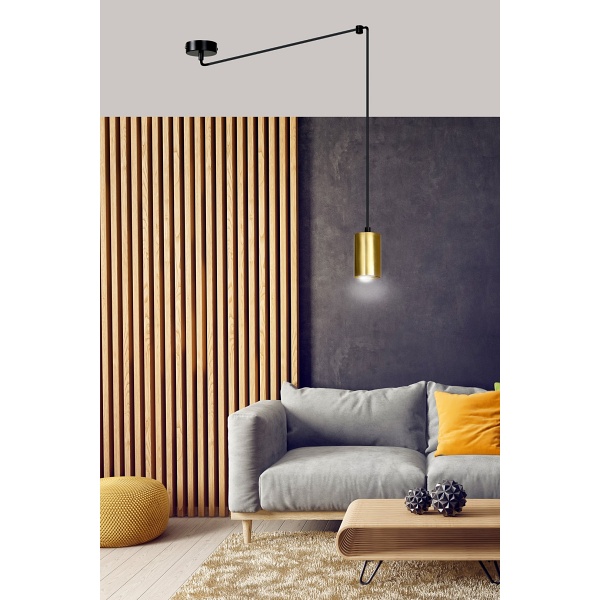 Lampa wisząca TRAKER 1 BL/GOLD