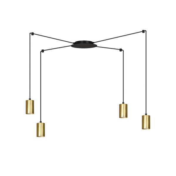 Lampa wisząca TRAKER 4 BL/GOLD