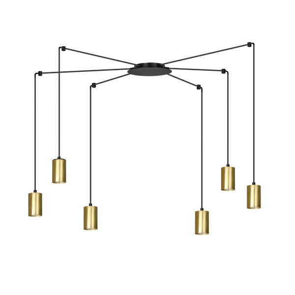 Lampa wisząca TRAKER 6 BL/GOLD