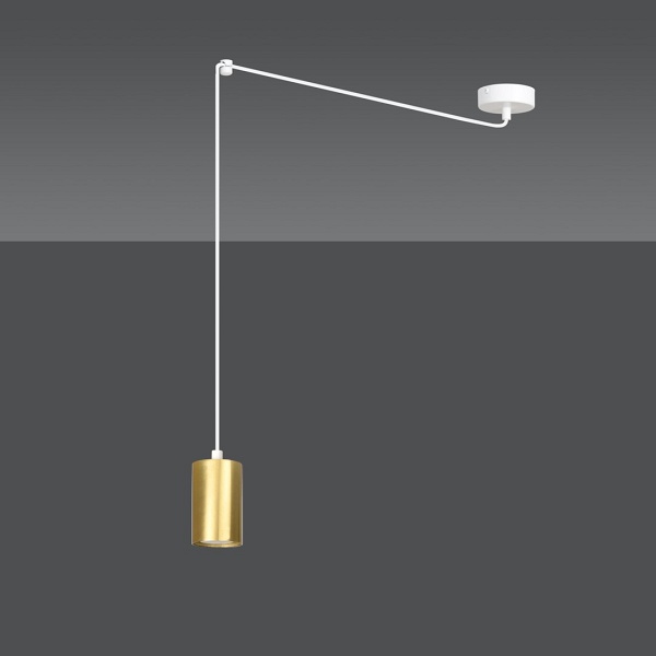 Lampa wisząca TRAKER 1 WH/GOLD - Emibig
