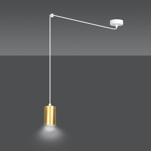 Lampa wisząca TRAKER 1 WH/GOLD