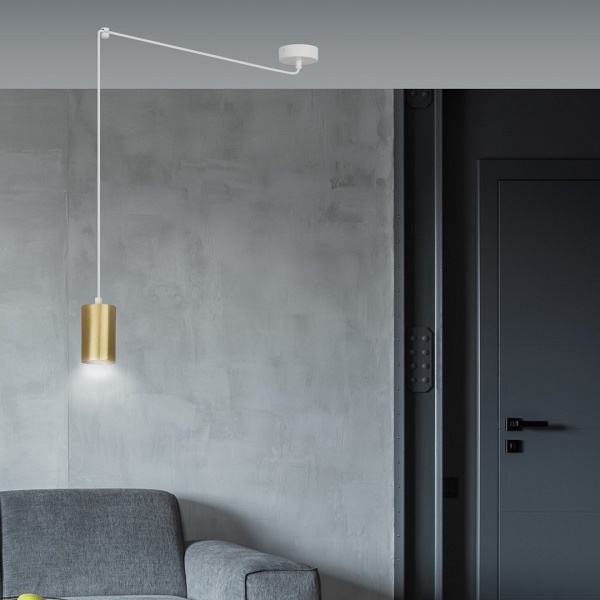 Lampa wisząca TRAKER 1 WH/GOLD