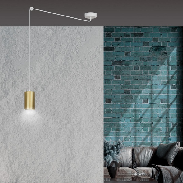 Lampa wisząca TRAKER 1 WH/GOLD