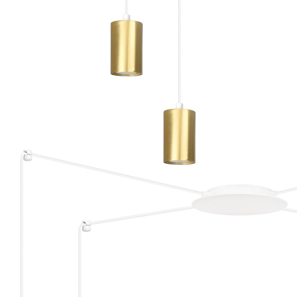 Lampa wisząca TRAKER 4 WH/GOLD