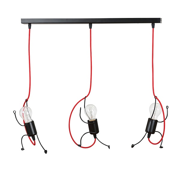 Lampa wisząca BOBI 3 BLACK