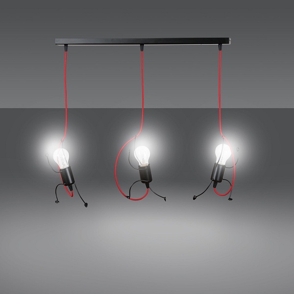 Lampa wisząca BOBI 3 BLACK - Emibig