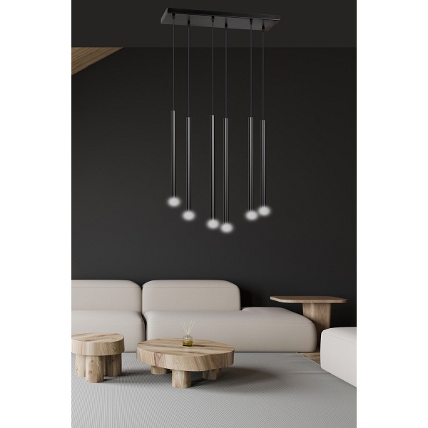 Lampa wisząca SELTER 6 BLACK