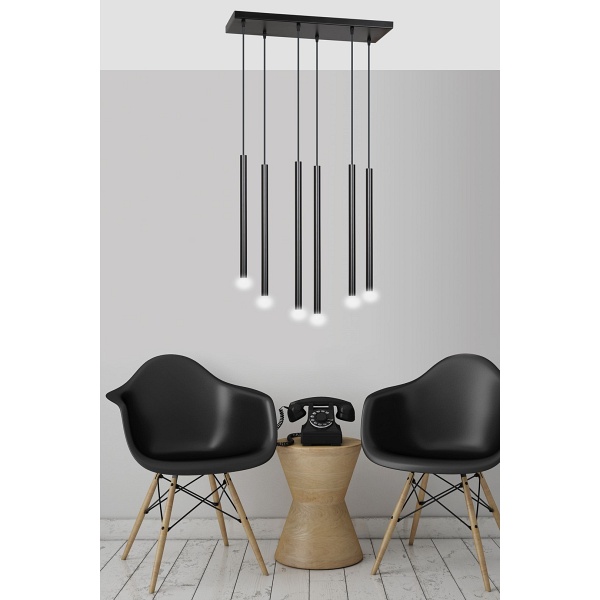 Lampa wisząca SELTER 6 BLACK