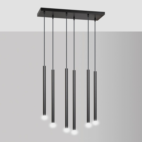 Lampa wisząca SELTER 6 BLACK