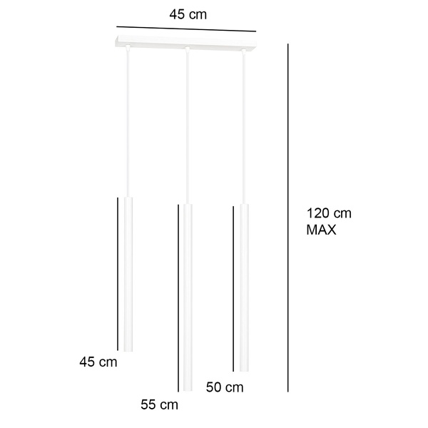 Lampa wisząca SELTER 3 WHITE