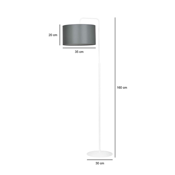Lampa podłogowa TRAPO LP1 WH GRAY - Emibig