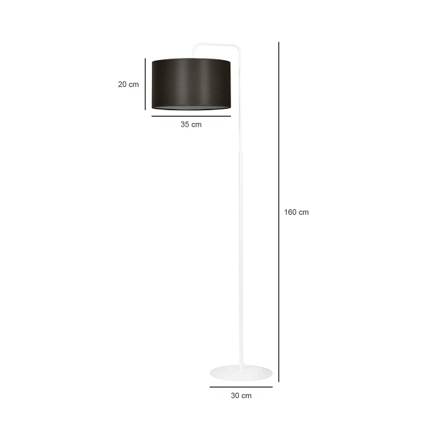 Lampa podłogowa TRAPO LP1 WH WENGE - Emibig