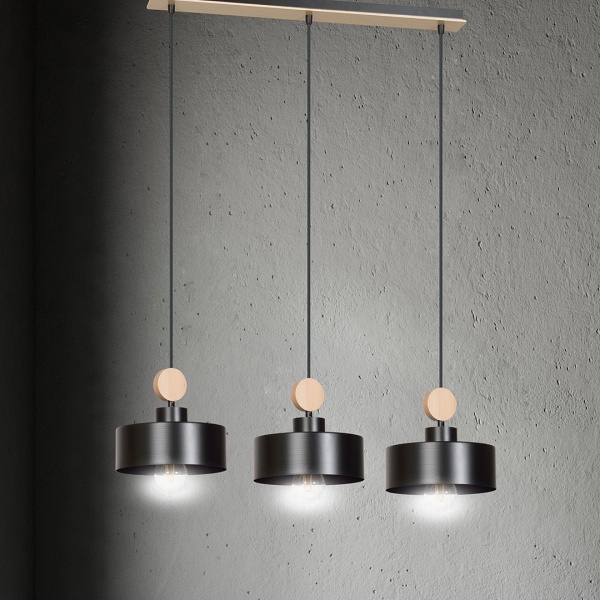 Lampa wisząca TUNISO 3 BLACK