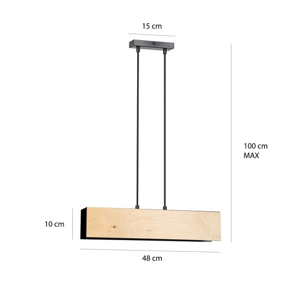 Lampa wisząca CARLO 2 BLACK