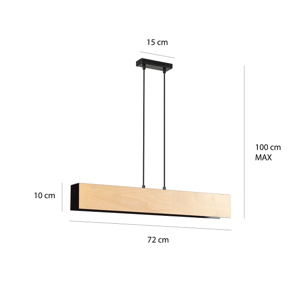 Lampa wisząca CARLO 3 BLACK