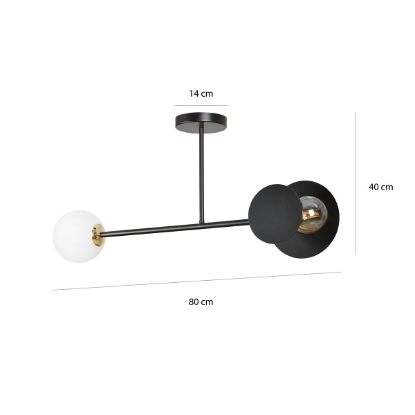 Lampa sufitowa MINERVA 2 BLACK
