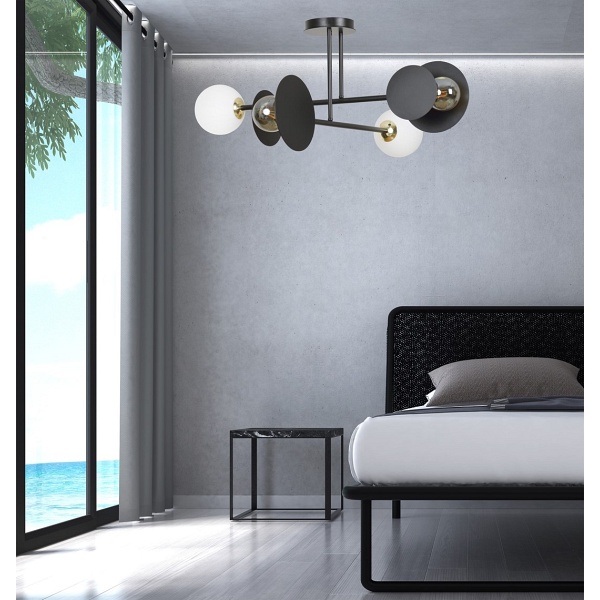 Lampa sufitowa MINERVA 4 BLACK